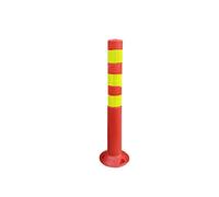 Poteau de signalisation fixe en plastique - Bornes d'avertissement réfléchissantes for allée, cônes de barrière de stationnement, rouges et jaunes(Red and Yellow,75cm)