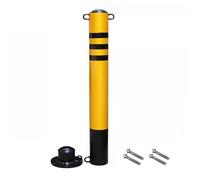 Poteau de stationnement de borne de sécurité, poteaux de Circulation en Acier Inoxydable, avec Bande réfléchissante, barrière de sécurité en Acier for Tuyau à revêtement en Poudre Jaune