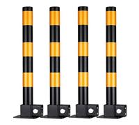 Poteau de stationnement pliable avec serrure - Borne d'intercepteur avec bandes d'avertissement pour maison, garage, rue