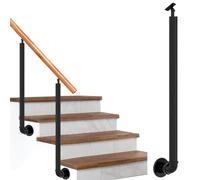 Poteau de support réglable en fer avec support d'angle à 270° pour une solution robuste de rampe d'escalier intérieur/extérieur