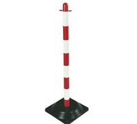 Poteau de support rouge et blanc 90cm avec lest de 2.8 kg TALIAPLAST-530301
