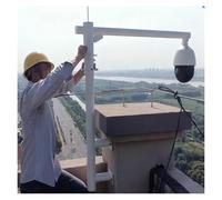 Poteau de surveillance mural réglable, bras de caméra de sécurité rotatif à 360°, résistant aux intempéries et à la rouille, support amovible