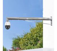 Poteau de Surveillance pour caméra, Poteau d'angle en Acier Inoxydable pour caméra de sécurité, Poteau de Surveillance extérieur Blanc pour l'inspection des toitures et la Surveillance du TR