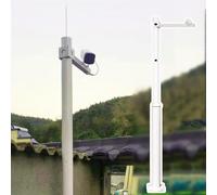 Poteau de Surveillance pour caméra, Poteau de sécurité dôme de 2,4 à 6 m, Support de Surveillance Extensible réglable pour extérieur/Coin, Structure Blanche segmentée (Monobloc, 6 m/19,7 pi)