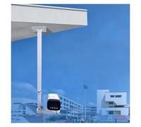 Poteau de Surveillance pour caméra, Poteau de sécurité réglable de 35 à 3 m - Support de Surveillance rétractable avec Joint Universel et vis d'expansion, Support en Acier Robuste pour camér