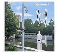 Poteau de Surveillance pour caméra, Support de caméra en Acier galvanisé de 3 m avec Cage de Base et Paratonnerre de 40 cm, Hauteur réglable de 2 à 6 m, Support de caméra de sécurité de Surv