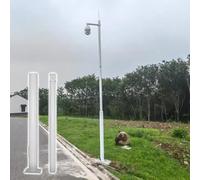 Poteau de surveillance toutes saisons avec tige de foudre, support de vidéosurveillance extérieur pour caméras dôme / PTZ, support de sol pour la sécurité de l'arrière-cour/stationnement