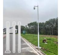 Poteau de surveillance toutes saisons avec tige de foudre, support de vidéosurveillance extérieur pour caméras dôme / PTZ, support de sol pour la sécurité de l'arrière-cour/stationnement