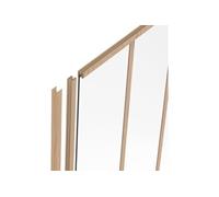 Poteau de terminaison pour verrière en aluminium thermolaqué - H105 cm - Naturel clair - BAYVIEW