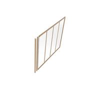 Poteau de terminaison pour verrière en aluminium thermolaqué - H105 cm - Naturel clair - BAYVIEW