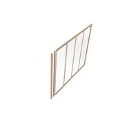 Poteau de terminaison pour verrière en aluminium thermolaqué - H130 cm - Naturel clair - BAYVIEW