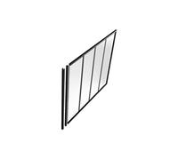 Vente-unique - Poteau de terminaison pour verriére en Aluminium thermolaqué - H130 cm - Noir - Bayview