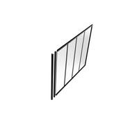 Poteau de terminaison pour verrière en aluminium thermolaqué - H130 cm - Noir - BAYVIEW