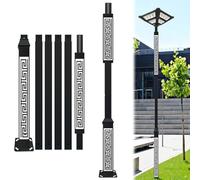 Poteau d'éclairage solaire d'extérieur en acier robuste pour installation de panneaux solaires et de lampes, route, allée, commerce et maison