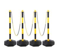 Poteau DéLinéAteur Avec Base, BarrièRes De SéCurité En Plastique RéGlables Avec Connexion à 4 Voies, Avertissement, Isolement Des Personnes Ou Des VéHicules For L'ExtéRieur