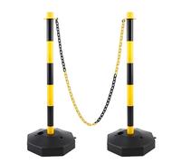 Poteau DéLinéAteur Avec Base, BarrièRes De SéCurité En Plastique RéGlables Avec Connexion à 4 Voies, Avertissement, Isolement Des Personnes Ou Des VéHicules For L'ExtéRieur