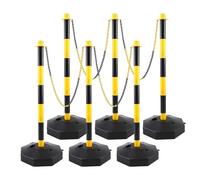 Poteau DéLinéAteur Avec Base, BarrièRes De SéCurité En Plastique RéGlables Avec Connexion à 4 Voies, Avertissement, Isolement Des Personnes Ou Des VéHicules For L'ExtéRieur