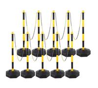 Poteau DéLinéAteur Avec Base, BarrièRes De SéCurité En Plastique RéGlables Avec Connexion à 4 Voies, Avertissement, Isolement Des Personnes Ou Des VéHicules For L'ExtéRieur