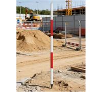 Poteau d'enquête en aluminium for jauge de profondeur d'arpentage de terrain de travaux routiers(200cm/6.6ft)