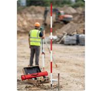 Poteau d'enquête en aluminium for le jalonnement de routes de tracé de construction(2meter/6.56ft)