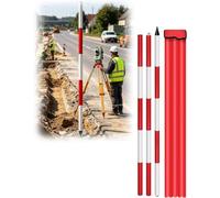 Poteau d'enquête en aluminium for le marquage de construction d'enquête sur site(300cm/118.1inch)