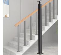 Poteau d'escalier réglable en fer, garde-corps d'intérieur pour loft, angle de 0 ° à 270 °, noir, 85 cm, parfait pour les marches en béton et la décoration d'intérieur