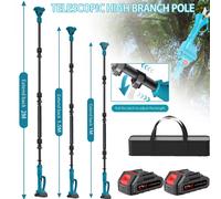 Poteau d'extension sans fil à branches hautes 180 ° Scies à chaîne électriques réglables en degrés, ciseaux, tige télescopique pour batterie Makita 21V Only High Branch Pole -- NO Battery