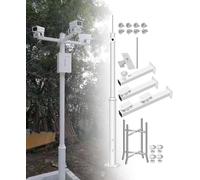 Poteau en acier galvanisé pour caméras de surveillance, support haute durabilité pour installation de sécurité extérieure