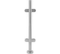 Poteau en Acier Inox Balustrade Partie Centrale 90cm H x 16.4cm L x 9.8cm P Argent
