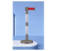 Poteau En Acier Inoxydable - Barrière De Contrôle Des Foules Robuste, Ceinture Polyester Qualité Supérieure 2/3/5 M, Connexion Universelle À 4 Voies, Hauteur 90 Cm, 7 Kg(C-1PCS,3m)