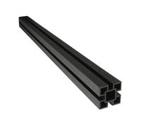 Poteau en aluminium pour clôture composite et son profil de finition