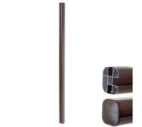 Poteau En Aluminium Pour Clôture Sarthe En Wpc, Pilier, Système De Connexion 1,86 Marron Marron