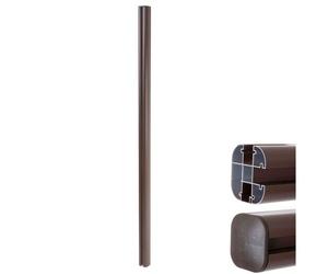 Poteau En Aluminium Pour Clôture Sarthe En Wpc, Pilier, Système De Connexion 1,86 Marron Marron