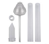 Poteau en mousse auto-arrosant pour plantes grimpantes, support empilable avec tasse d'eau et maille pour entraînement des racines aériennes Monstera, piquet de jardin en plastique transparent de 61