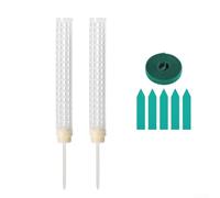 Poteau en mousse en plastique de 25 cm pour une utilisation en intérieur avec plantes grimpantes qui ont besoin d'un guidage vertical et d'un suivi du développement des racines (blanc)