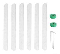 Poteau en mousse en plastique pour plantes d'intérieur avec côté plat optimisé pour l'adhérence des racines aériennes et la capacité de rétention d'humidité (6 pièces x 6 x 2)