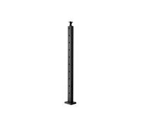 VEVOR Poteau de garde-corps d'angle à câble 91,4x2,5x5 cm - 10 trous pré-percés 30° Noir
