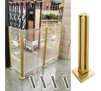 Poteau Garde Corps Or de Poteau de Garde-corps en Verre Extérieur, Matériel de Garde-corps en Verre de Surface en Béton de Bois, Kit de Pilier de Garde-corps de Porche avec Accessoires ( Color : Gold-