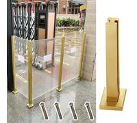 Poteau Garde Corps Or de Poteau de Garde-corps en Verre Extérieur, Matériel de Garde-corps en Verre de Surface en Béton de Bois, Kit de Pilier de Garde-corps de Porche avec Accessoires ( Color : Gold-