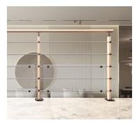 Poteau garde-corps pose à plat Hesta hêtre verni Kordo