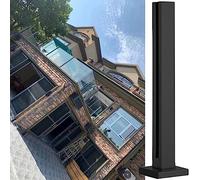 Poteau garde corps verre pince Noir Pince En Verre Carré Poste Balustrade Avec Slot, Inox Carré Poteau De Garde-corps De Panneau Pour Pont Jardin Balcon Patio Support De Clôture De Piscine ( Color : E