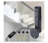 Poteau Garde Corps Verre Pince Piquet de clôture de piscine en verre à montage latéral de 21 cm/8,3 pouces de hauteur, pince de garde-corps en verre noir en acier inoxydable 304 pour balcon, jardin, t