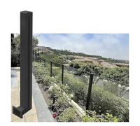 Poteau Garde Corps Verre Pince Support latéral pour Garde-Corps extérieur en Verre trempé, Panneaux Coupe-Vent Colonne pour Villas Porche Bord de Piscine(Black End Post,90cm Tall)
