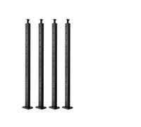 VEVOR Poteau Garde Corps, Lot de 4, Poteau Rampe d'Escalier à Câble 1067x50,8x50,8 mm Trou Horizontal Pré-percé Support Horizontal Incurvé, pour Main Courante, Balustrade, Noir, 4JZLGZXHS106URZU0001V0