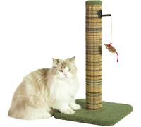 Poteau griffoir chat - ZOLUX - Sisal - Avec jouet suspendu - 60 cm - Boréal - Vert