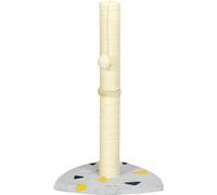 Poteau griffoir PawHut, 62cm colonne griffoir pour chats, petit arbre à chat avec balle à griffer, colonne griffoir en jute pour chats, meuble pour chats, intérieur, gris clair+beige