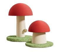 Poteau griffoir pour chat en forme de champignon, structure de jeu portable pour animaux de compagnie, 20 x 18 x 16 cm, tour pour chats en sisal, jouet pour faire de l'exercice, facile à monter