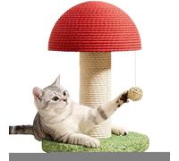 Poteau griffoir - Tour en sisal en forme de champignon avec corde en sisal et base résistante - Poteaux griffoirs pour chats inspirés d'un château - Pour exercice de stimulation mentale
