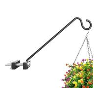 Poteau Mangeoire pour Oiseaux Terrasse - Support Fixation Balcon Et Garde-Corps, Crochet Plantess Résistant Au Vent, Support Métallique Durable pour Mangeoire Jardinière | Installation Facile sur