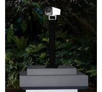 Poteau pour Caméra de Sécurité Caméras de Sécurité sur Pied, Poteau de Surveillance à Grand Angle, Mât de Fixation pour Caméras de Vidéosurveillance Résistant aux Intempéries(Black,1.2m/3.9ft)